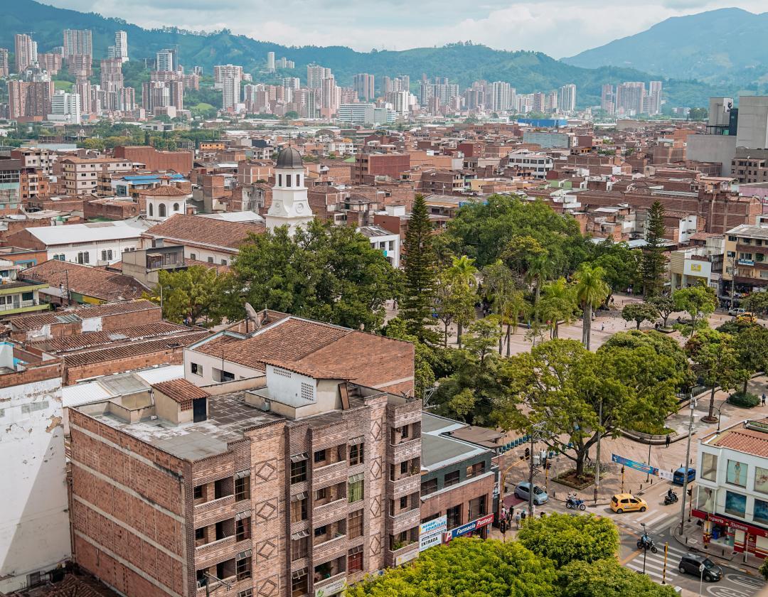 Panorámica del parque principal de la ciudad