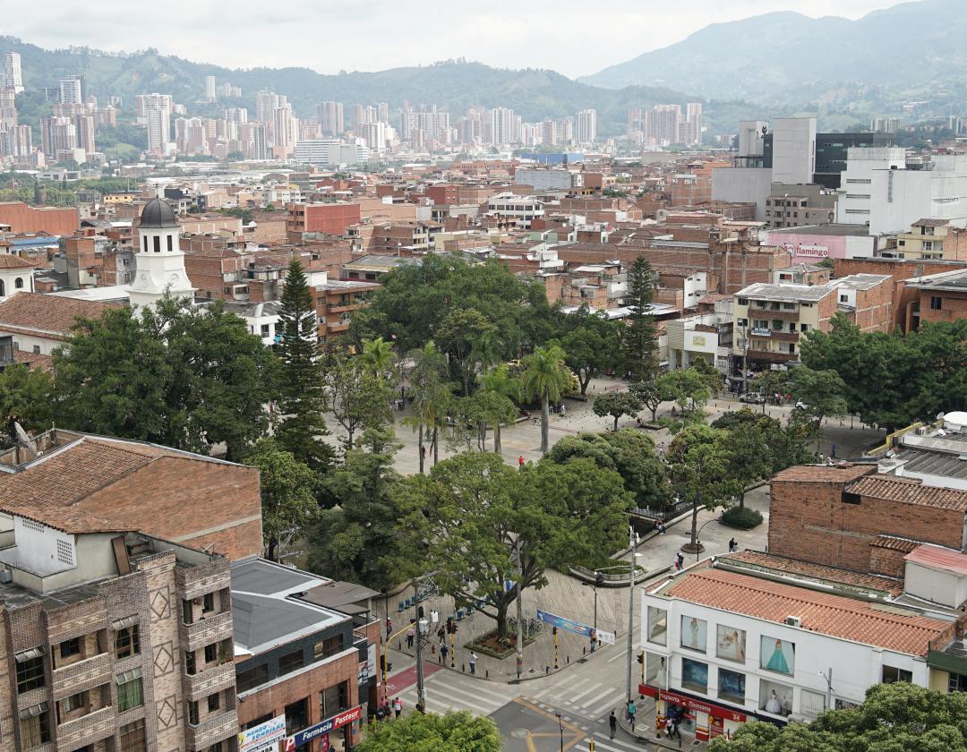 Panorámica de la zona centro de Itagüí