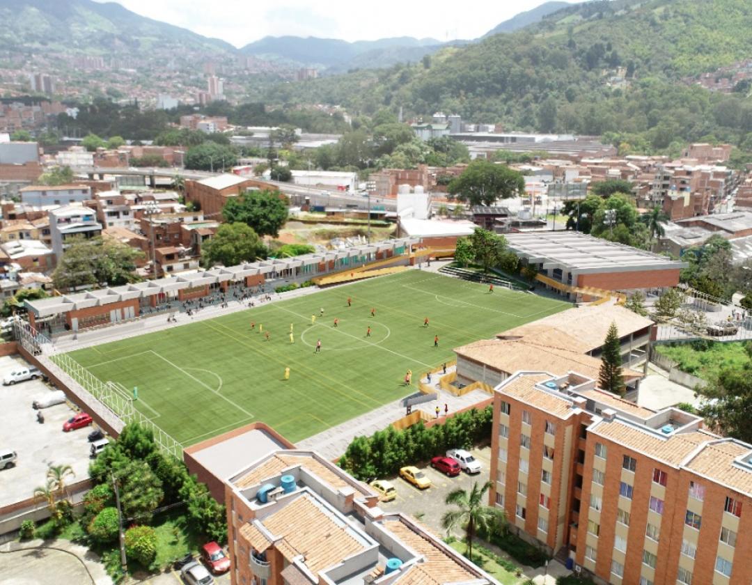 Render de como quedará el nuevo Complejo Deportivo Intermunicipal