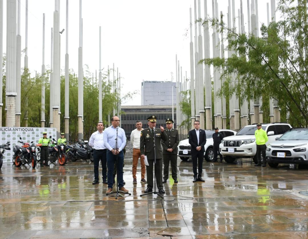 Rueda de prensa de capturados en el Parque de las Luces